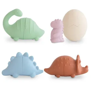 Mushie Dino Mold Free Bath Play Set- 5 Pack