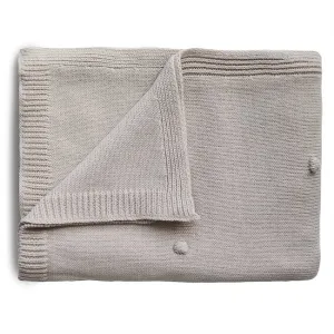 Mushie Knitted Baby Blanket | Textured Dots Off-White