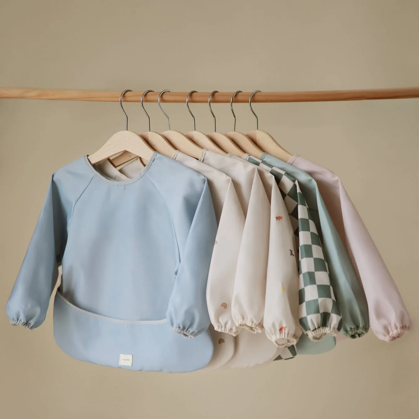 Mushie Long Sleeve Bib | Dinos
