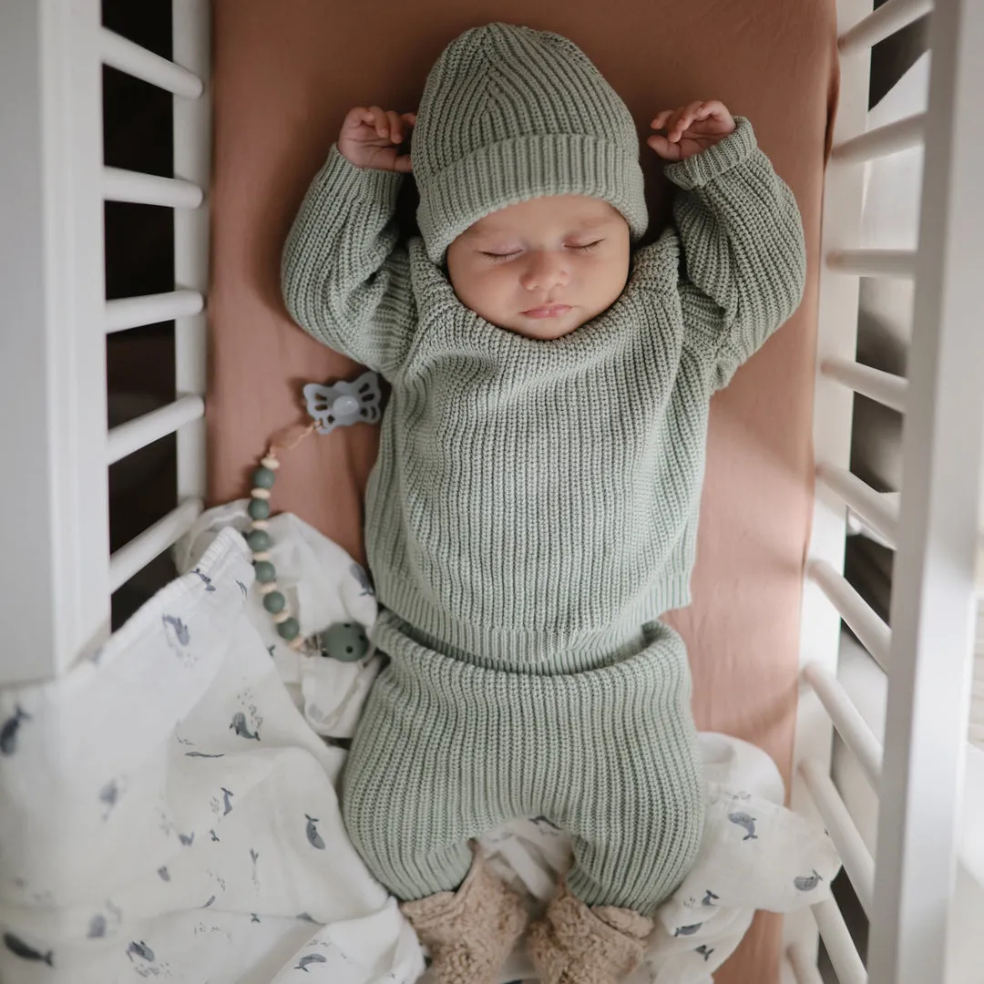 Mushie Pacificer Clip | Luna Dried Thyme