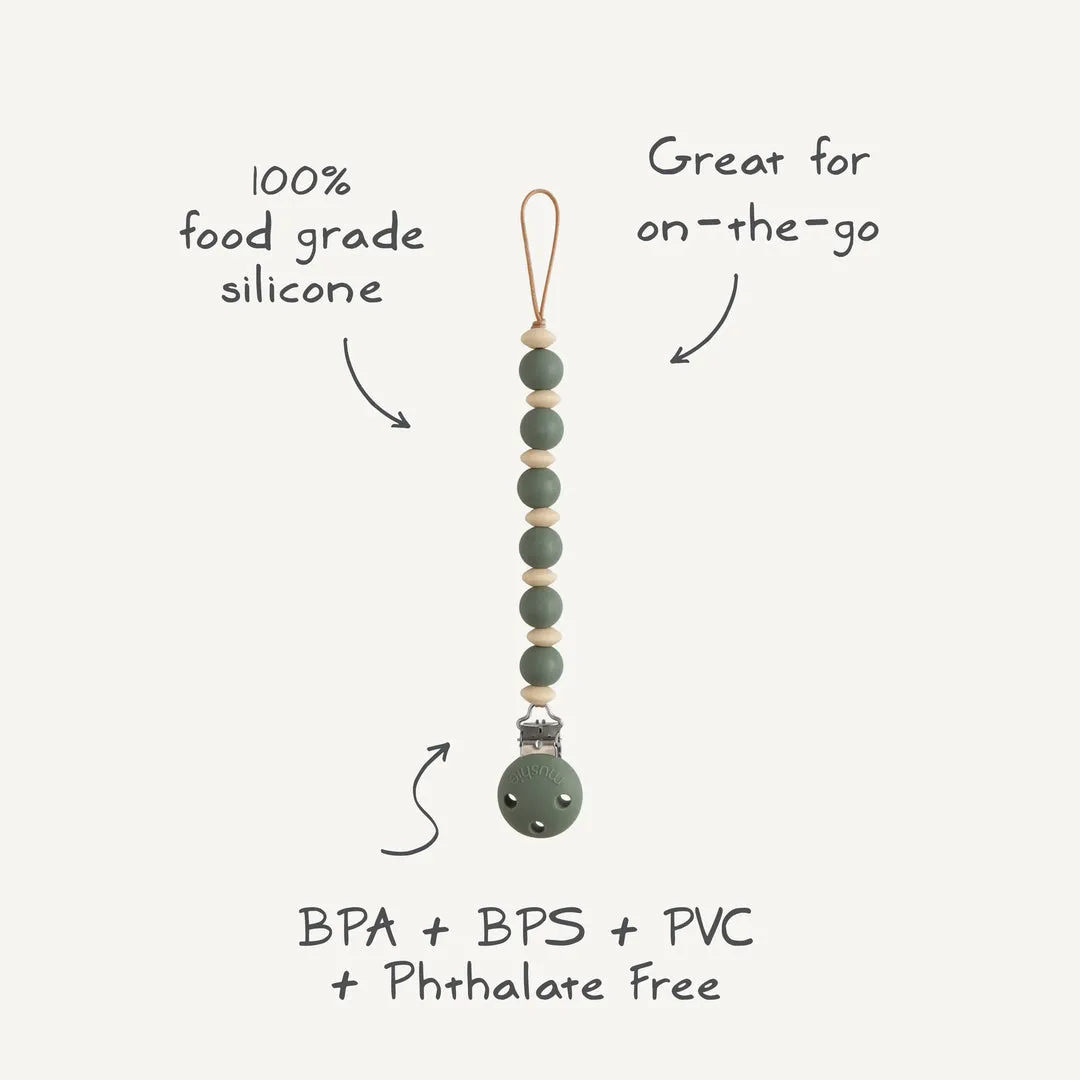 Mushie Pacificer Clip | Luna Dried Thyme