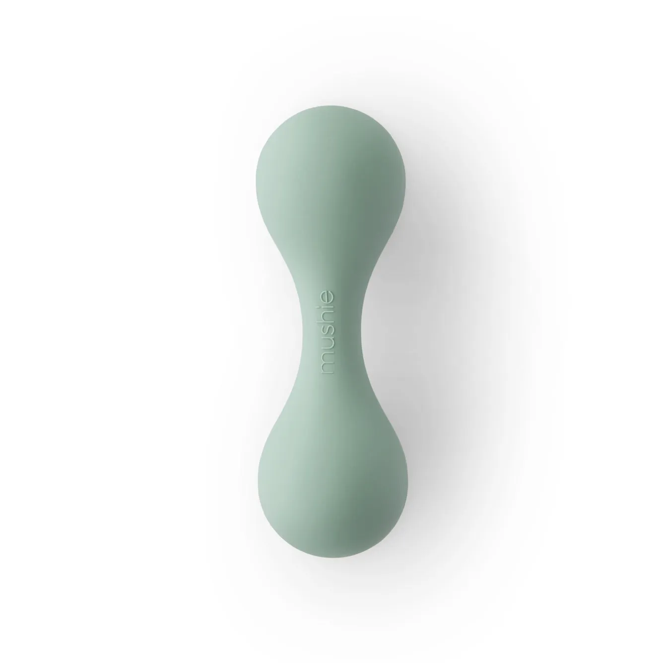 Mushie Silicone Baby Rattle | Cambridge Blue