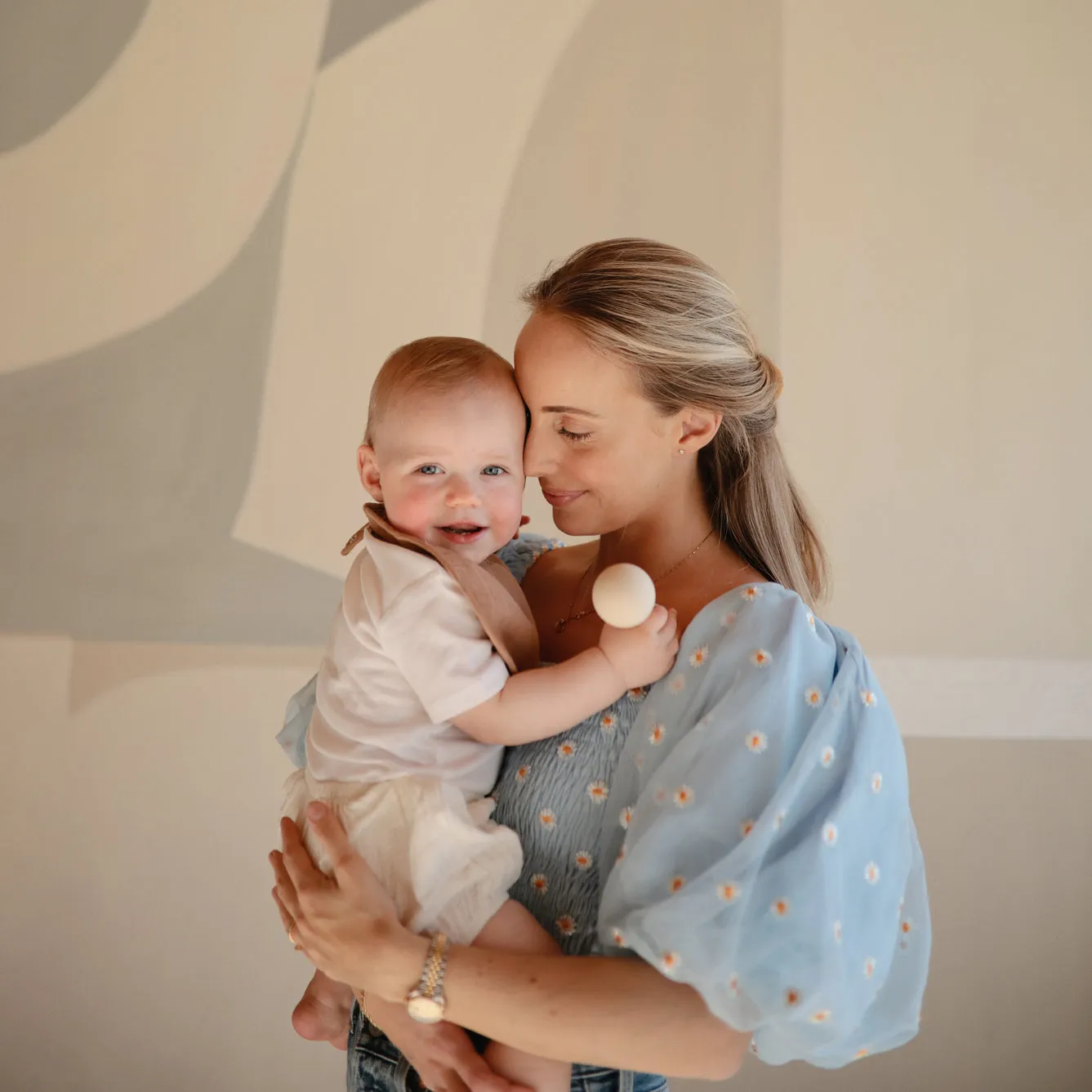 Mushie Silicone Baby Rattle | Shifting Sands