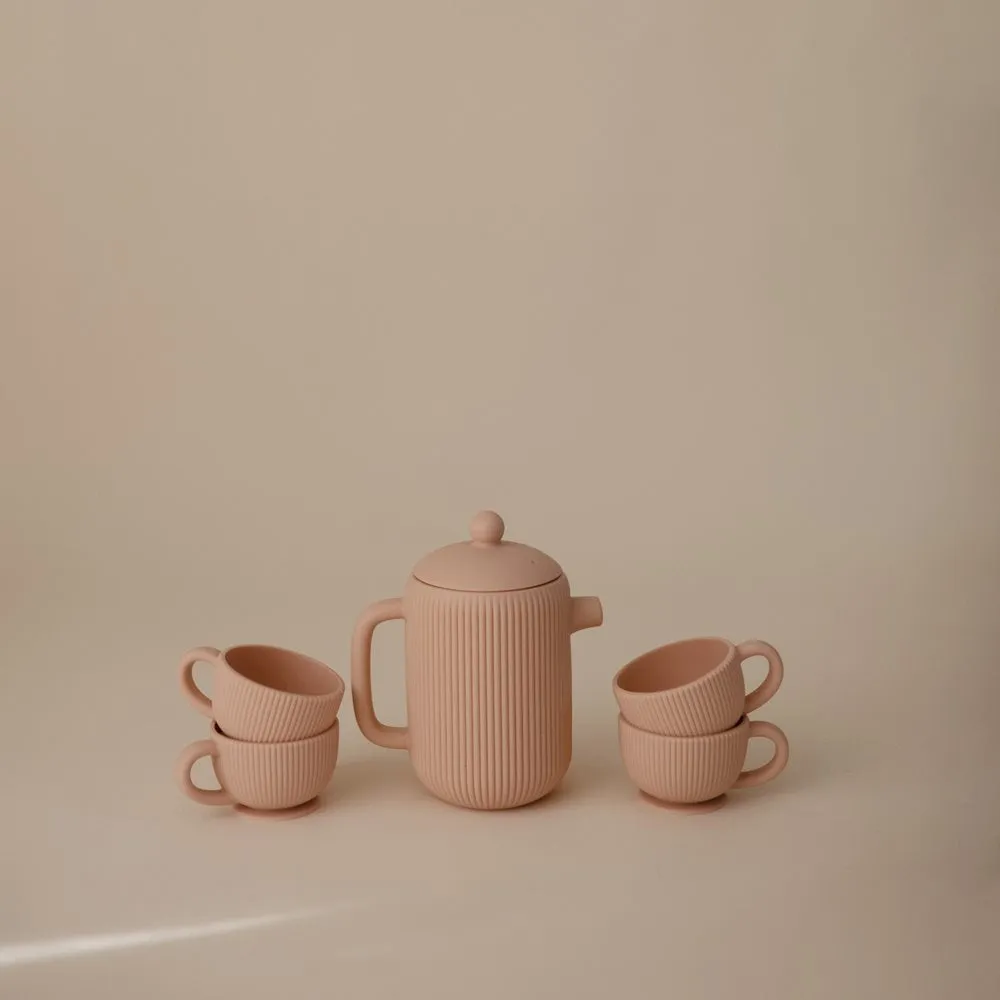 Mushie Silicone Play Tea Set | Blush