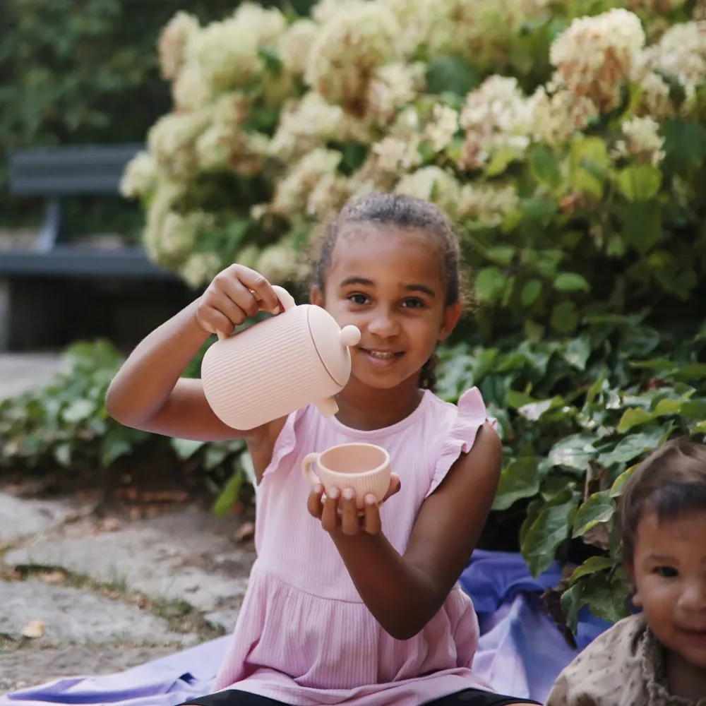 Mushie Silicone Play Tea Set | Blush