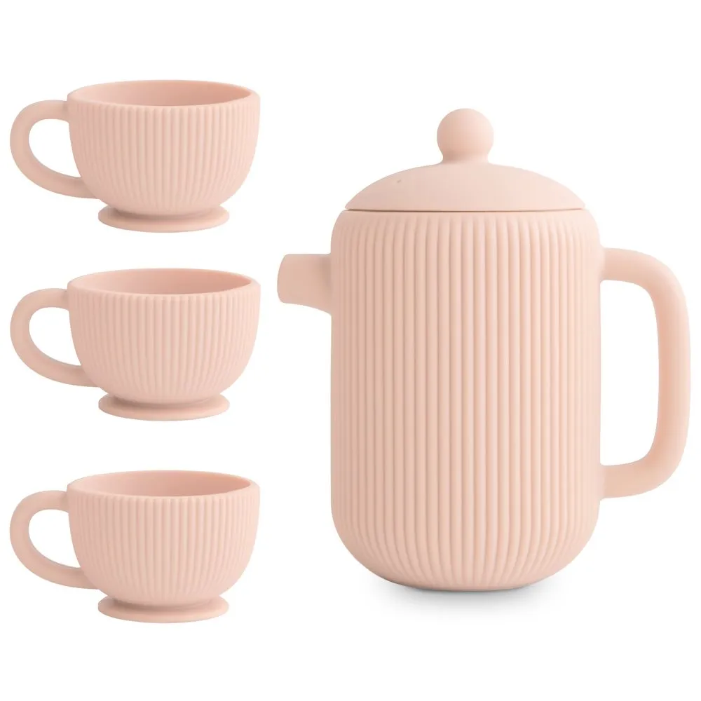 Mushie Silicone Play Tea Set | Blush