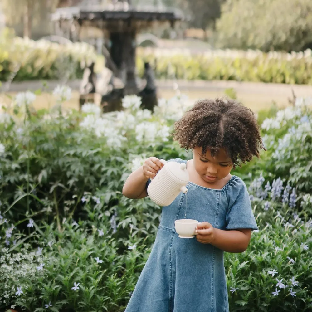 Mushie Silicone Play Tea Set | Shifting Sand