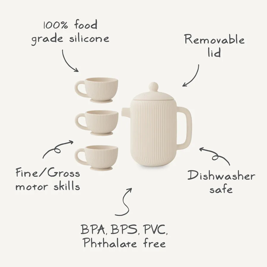 Mushie Silicone Play Tea Set | Shifting Sand