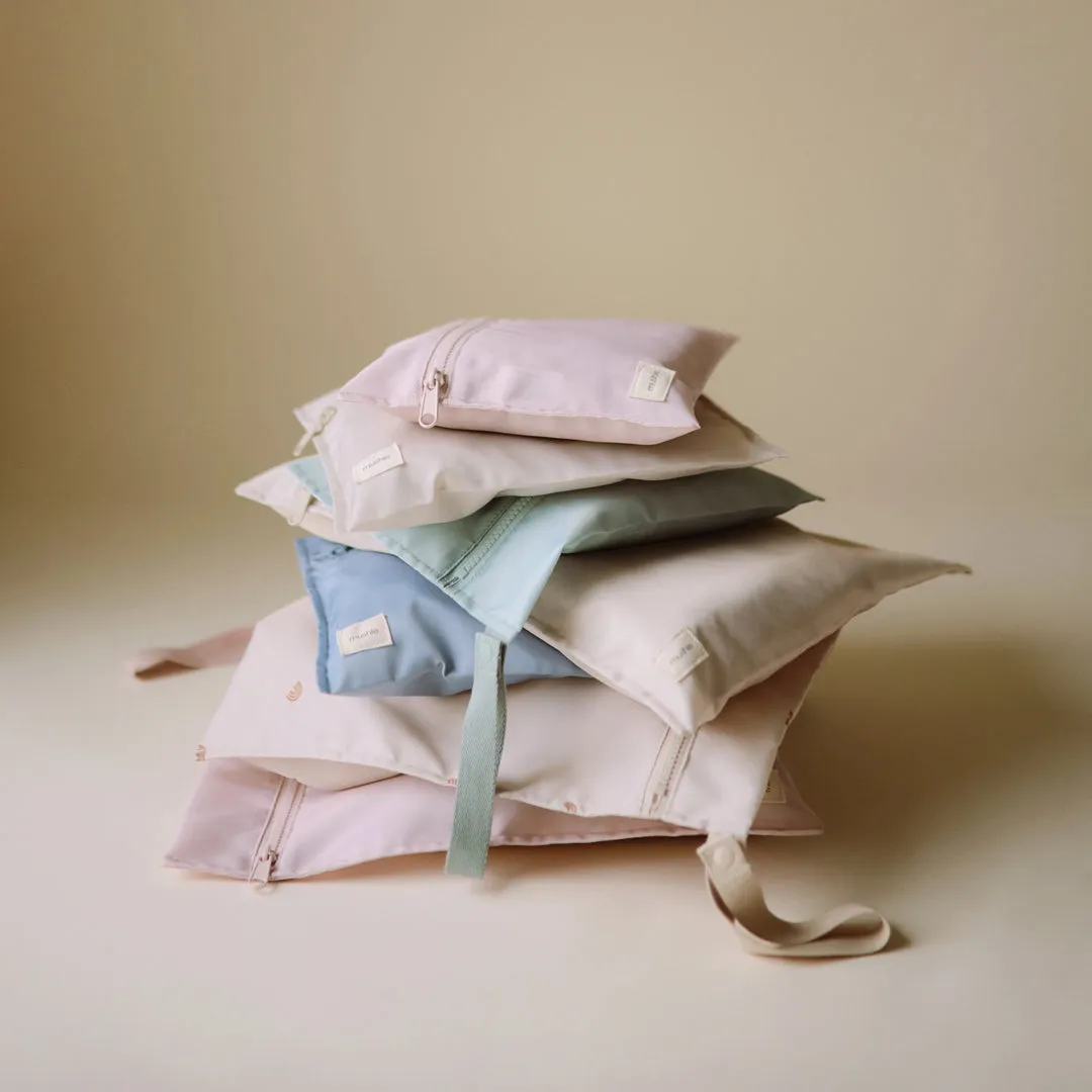Mushie Water Resistant Wet Bag | Blush 2 Pack