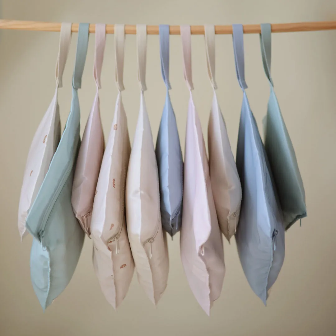 Mushie Water Resistant Wet Bag | Blush 2 Pack