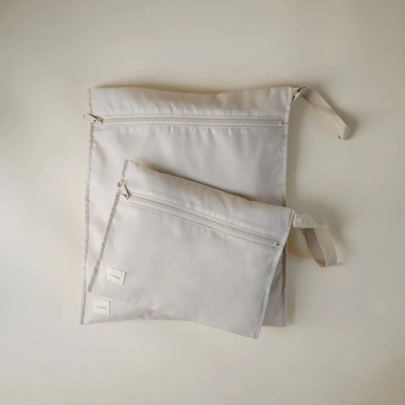 Mushie Water Resistant Wet Bag | Fog 2 Pack