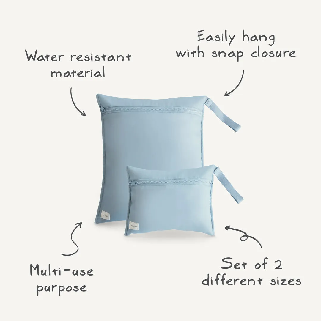 Mushie Water Resistant Wet Bag | Tradewinds 2 Pack