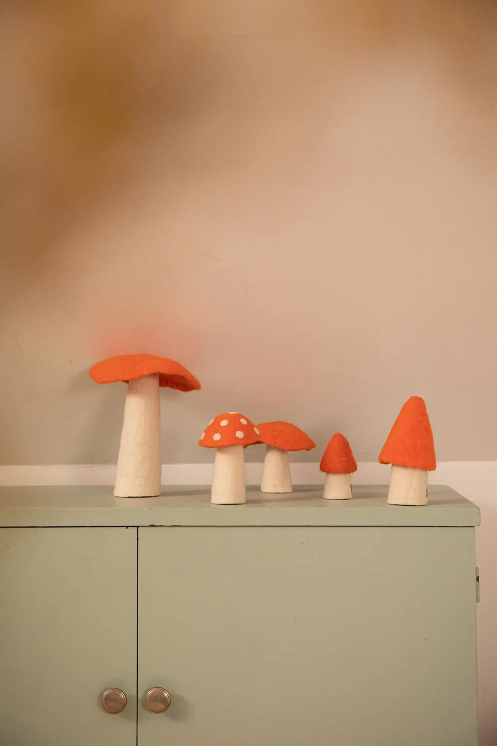 Muskhane Mushroom - Small 8cm - DOTTY Orange
