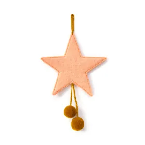 Muskhane Star with Pom Poms | Blush   Gold