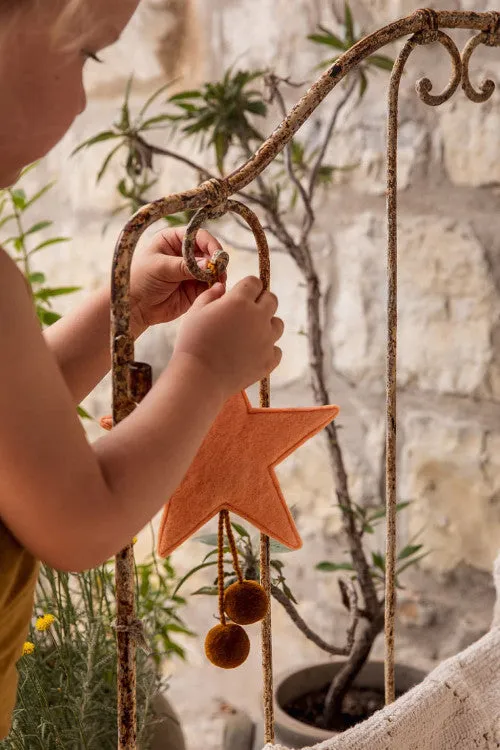 Muskhane Star with Pom Poms | Blush   Gold