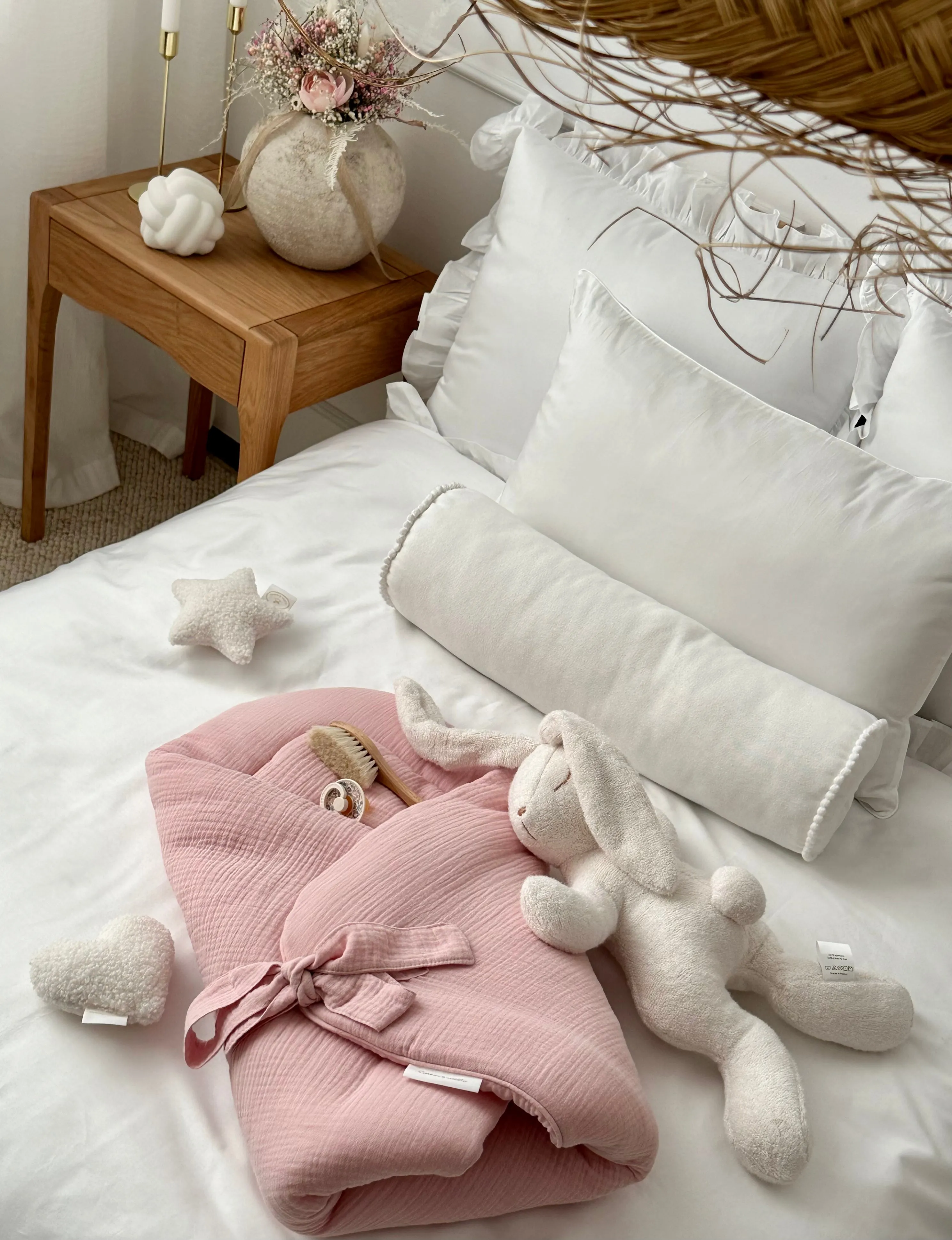 Muslin Baby Horn | Bubblegum