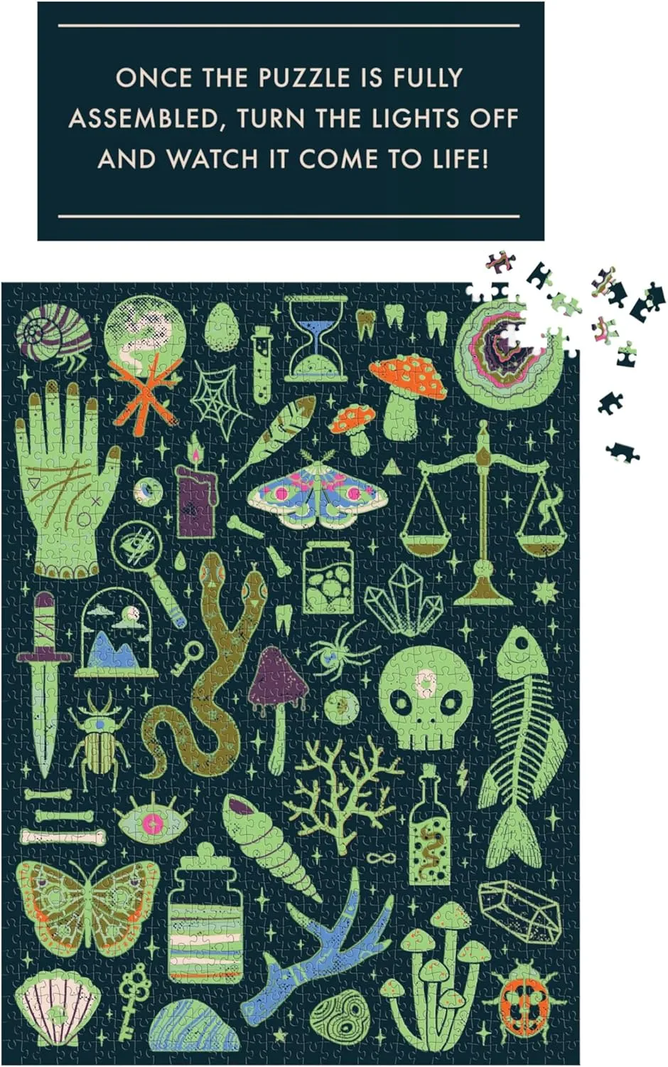 Occult and Curious 1000 Piece Glow in the Dark Puzzle