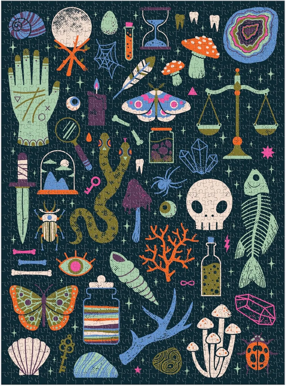 Occult and Curious 1000 Piece Glow in the Dark Puzzle