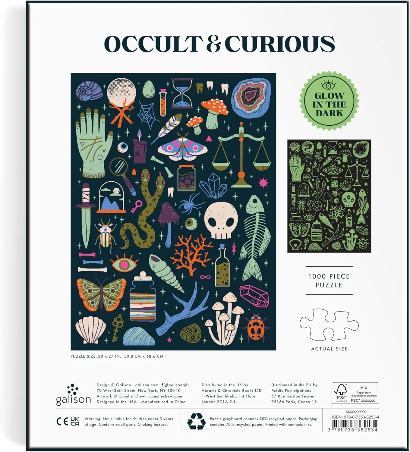 Occult and Curious 1000 Piece Glow in the Dark Puzzle