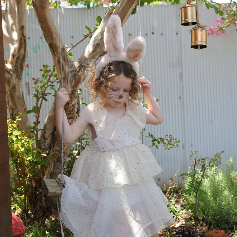Olli Ella Fluffle Bunny Ear Headband | Pink