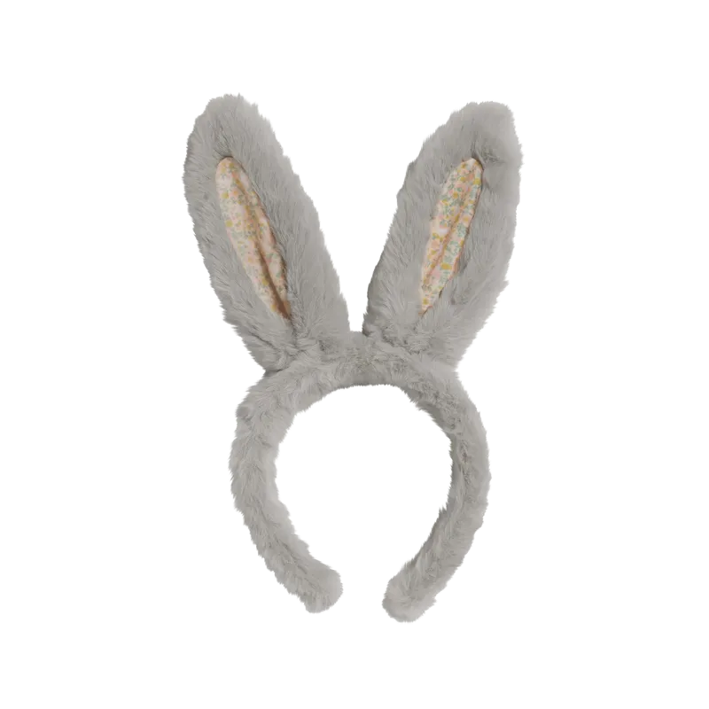 Olli Ella Fluffle Bunny Ear Headband | Smoke