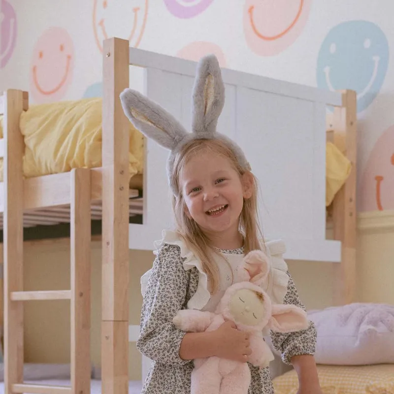 Olli Ella Fluffle Bunny Ear Headband | Smoke