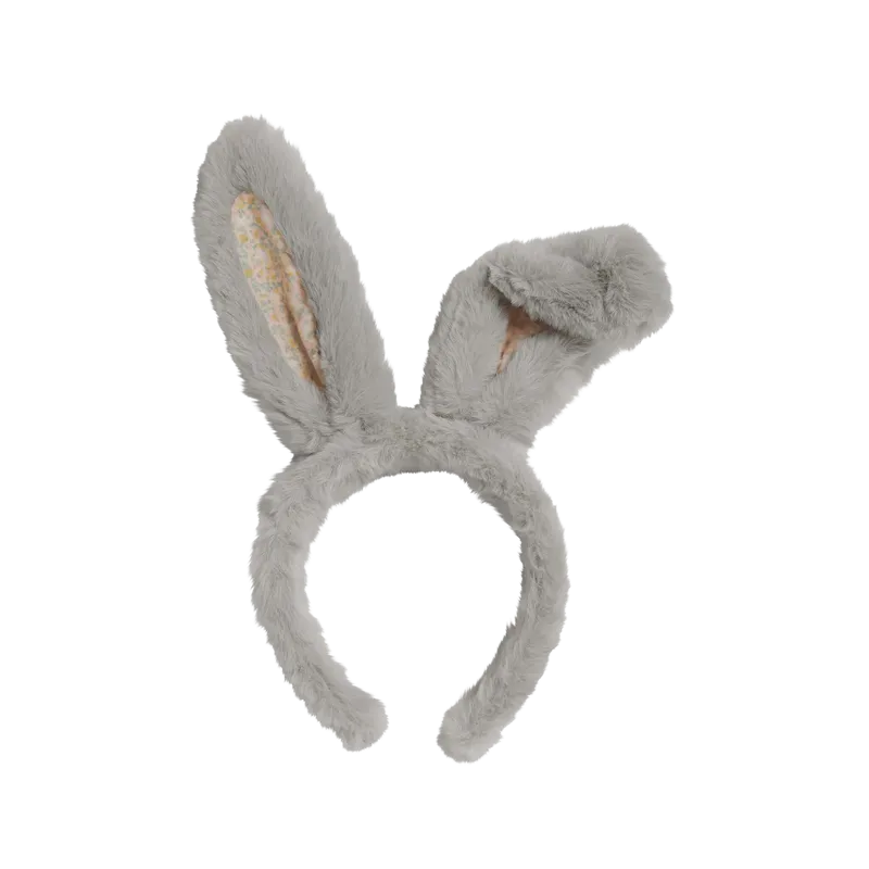 Olli Ella Fluffle Bunny Ear Headband | Smoke