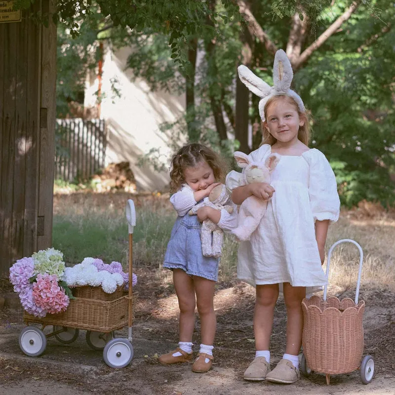 Olli Ella Fluffle Bunny Ear Headband | Smoke