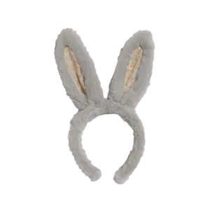 Olli Ella Fluffle Bunny Ear Headband | Smoke
