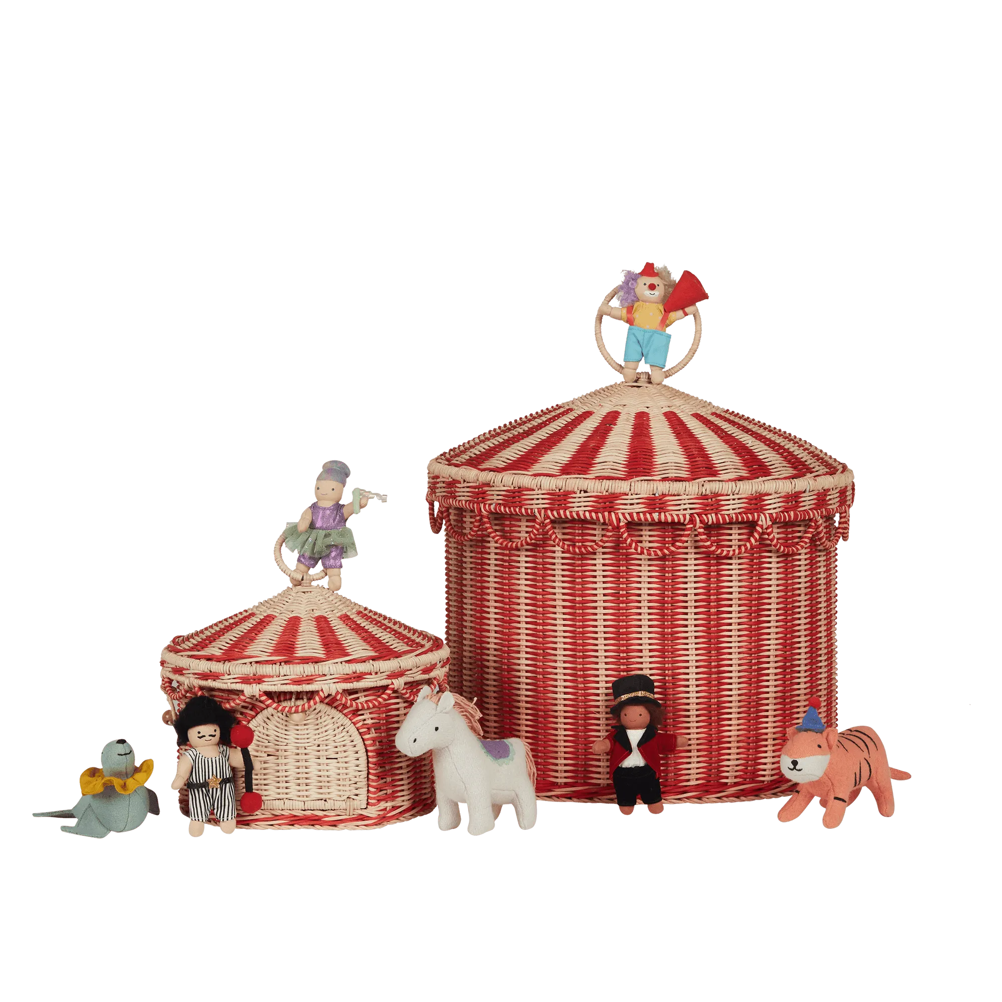 Olli Ella Rattan | Circus Tent Toy Basket LARGE