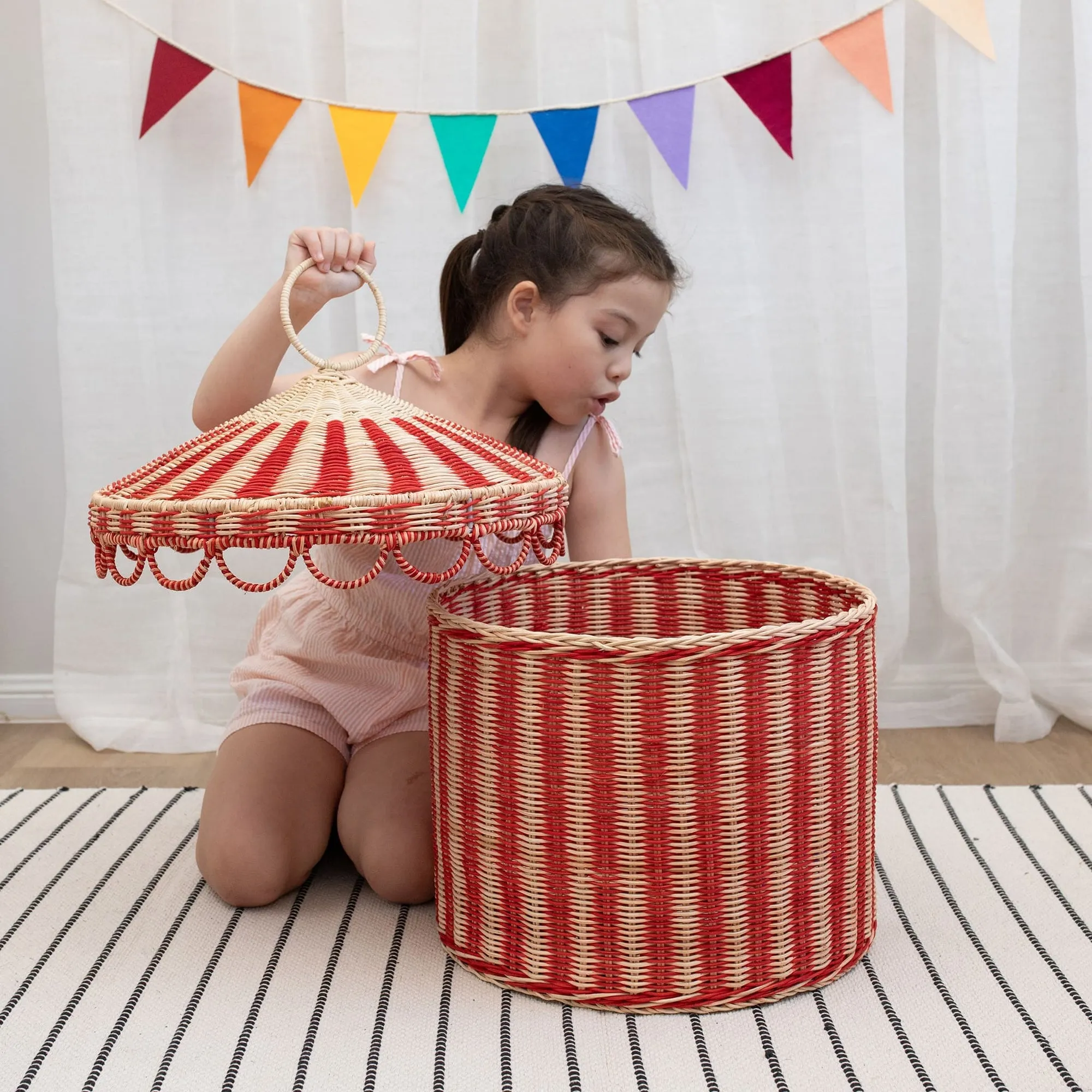 Olli Ella Rattan | Circus Tent Toy Basket LARGE