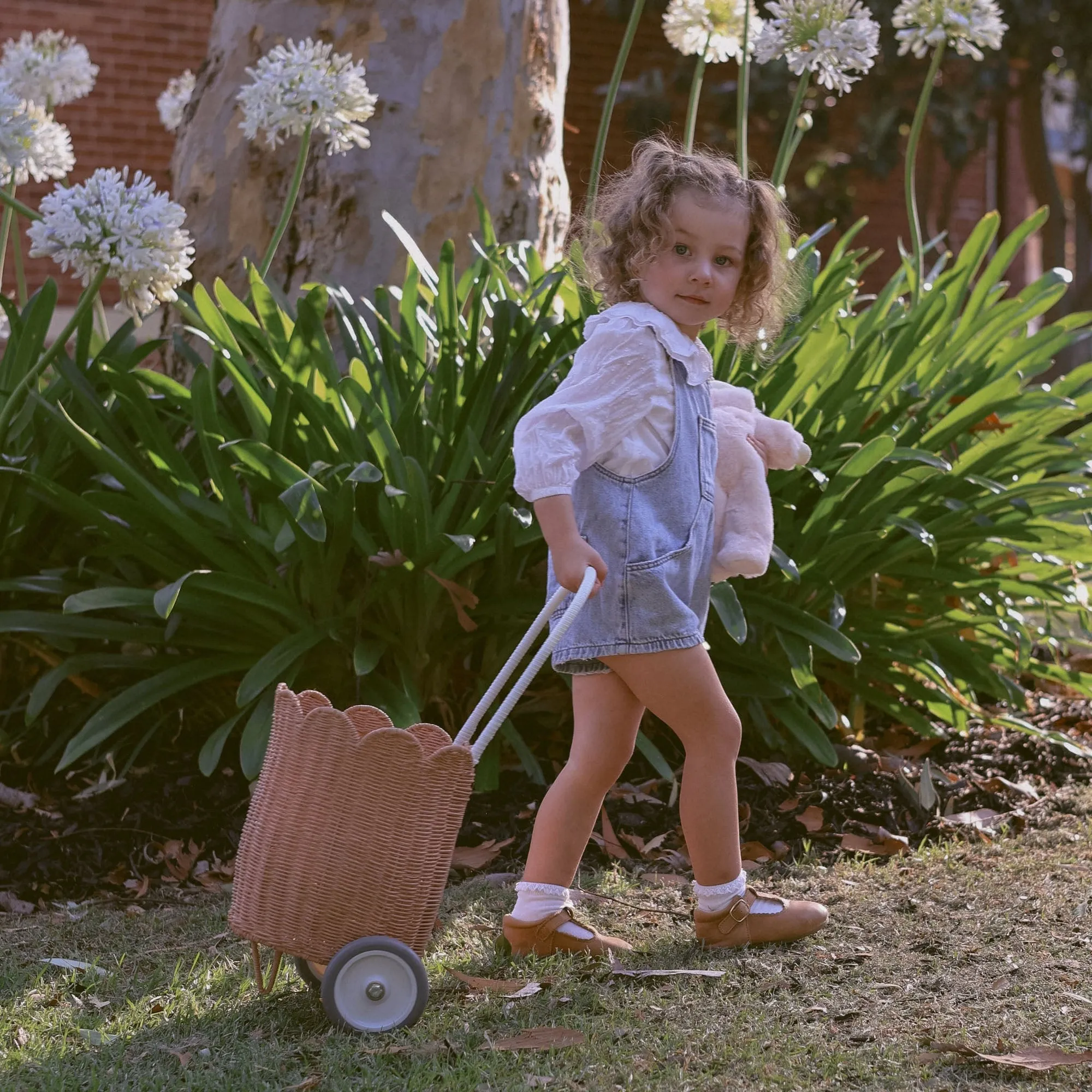 Olli Ella Rattan | Luggy PETAL | Seashell Pink
