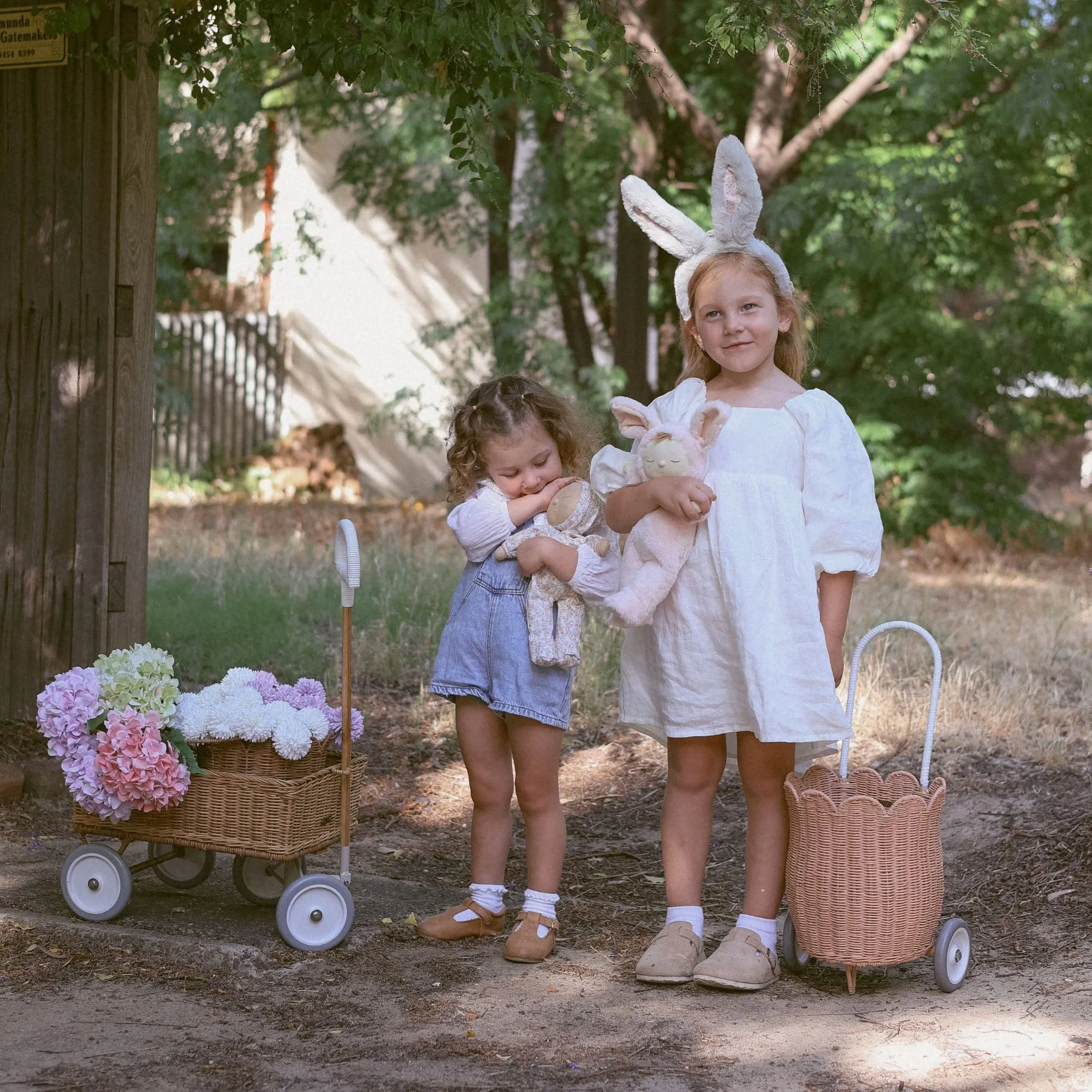 Olli Ella Rattan | Luggy PETAL | Seashell Pink