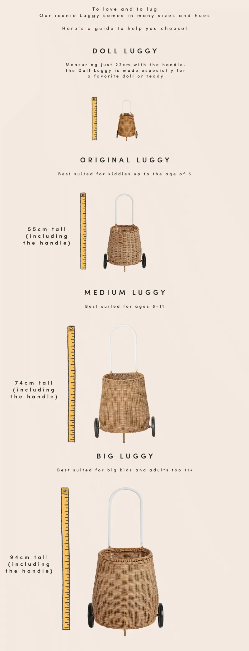Olli Ella Rattan | Luggy PETAL | Seashell Pink