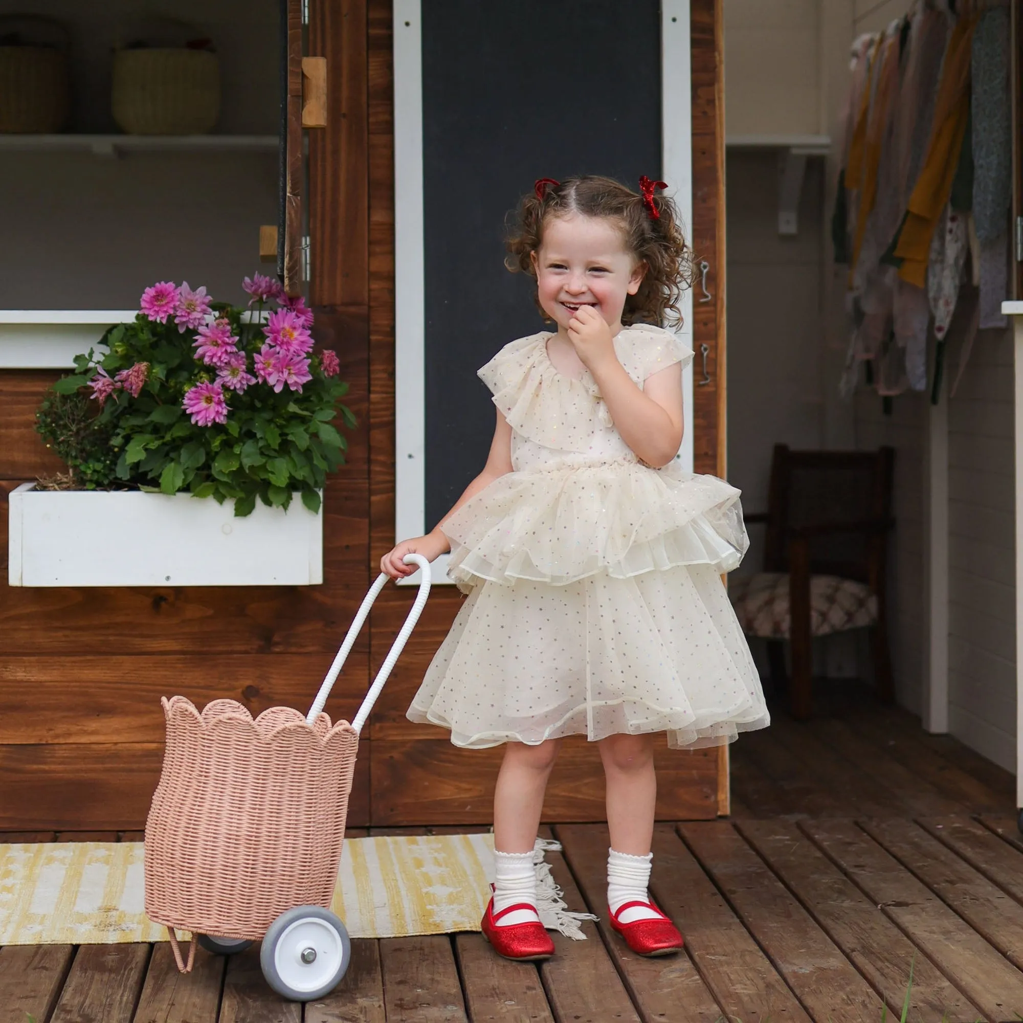 Olli Ella Rattan | Luggy PETAL | Seashell Pink