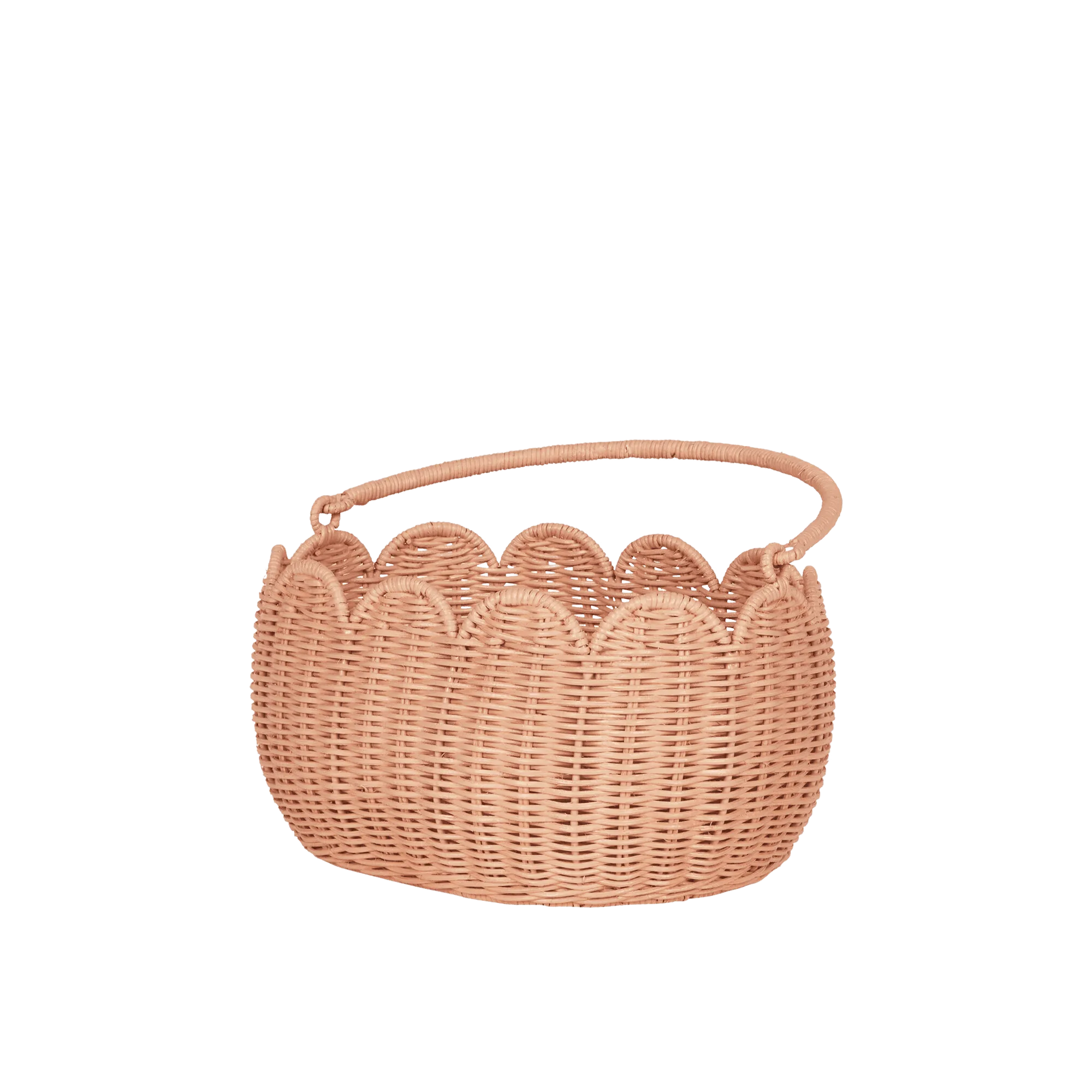 Olli Ella Rattan | Petal Basket | Seashell Pink