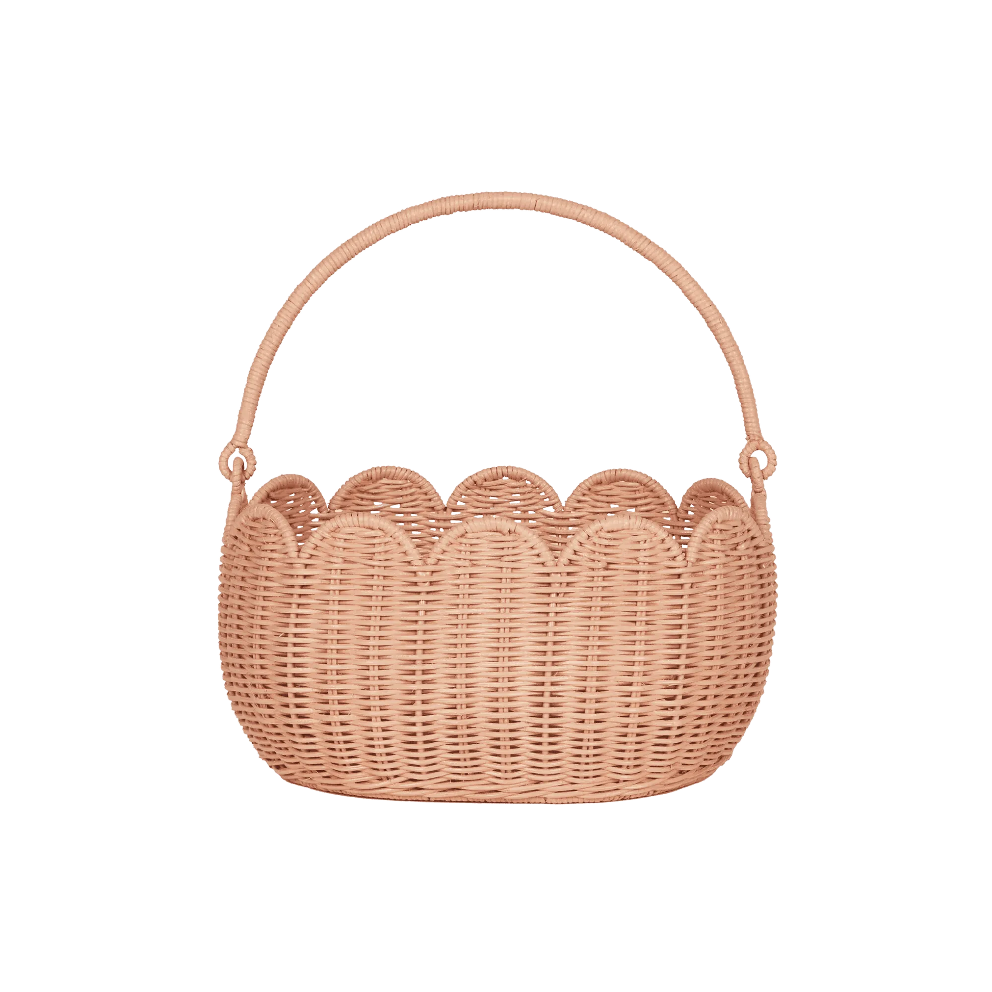 Olli Ella Rattan | Petal Basket | Seashell Pink