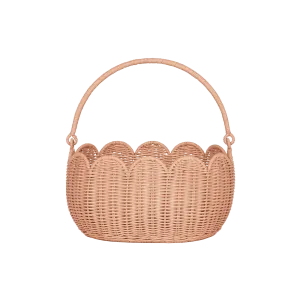 Olli Ella Rattan | Petal Basket | Seashell Pink