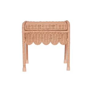 Olli Ella Rattan | Petal Storie Stool | Seashell Pink