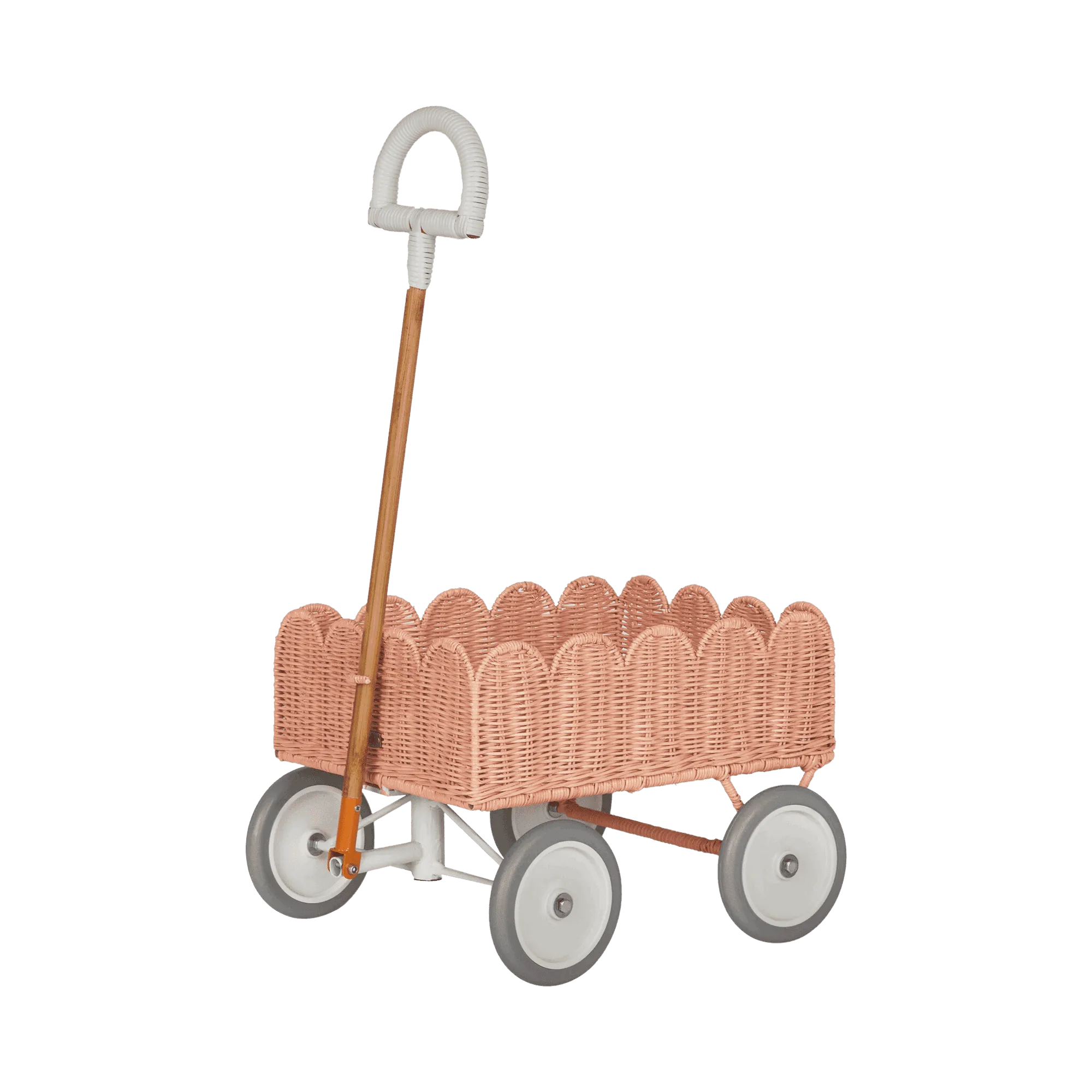 Olli Ella Rattan | Wonder Wagon PETAL | Seashell Pink