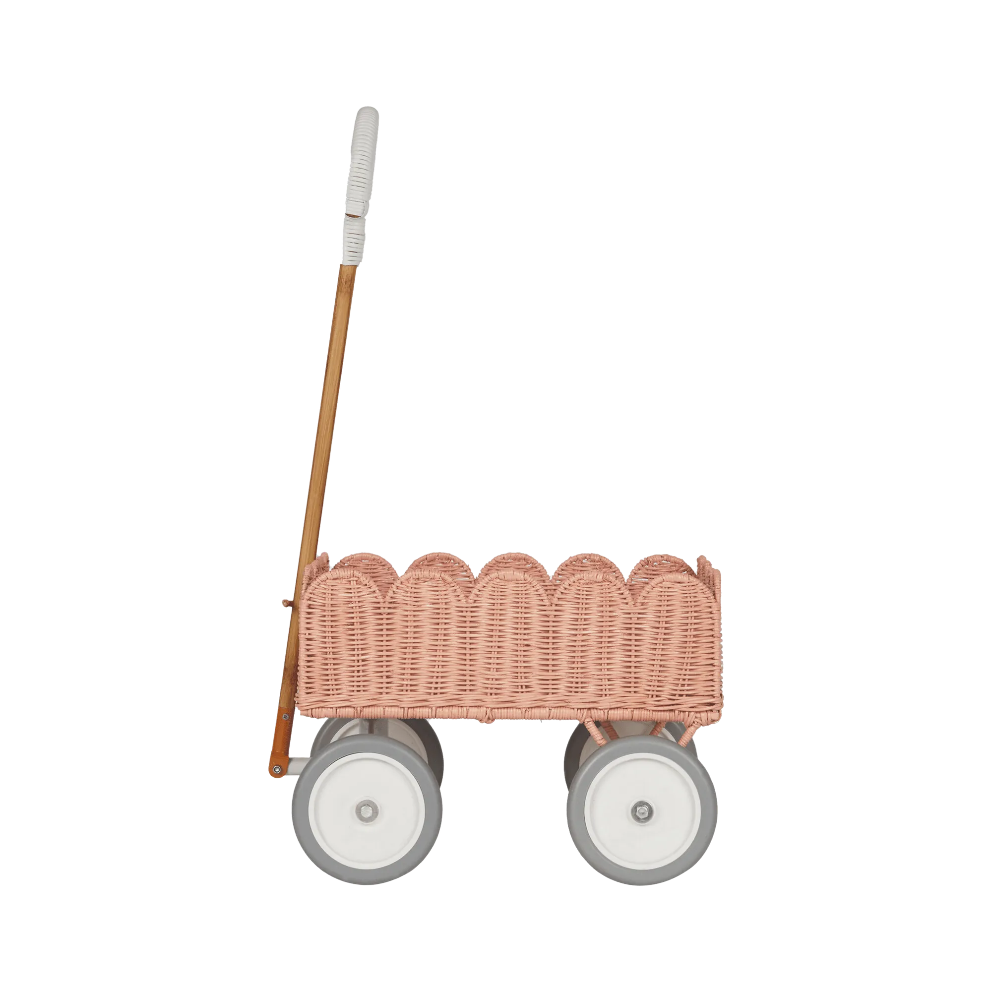 Olli Ella Rattan | Wonder Wagon PETAL | Seashell Pink