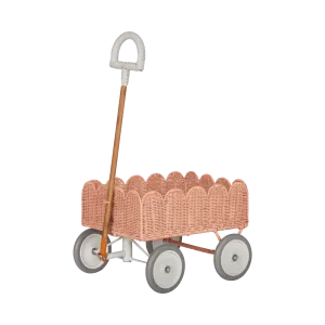 Olli Ella Rattan | Wonder Wagon PETAL | Seashell Pink