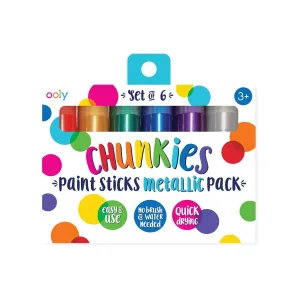 Ooly Chunkies Paint Sticks Metalic - Set of 6