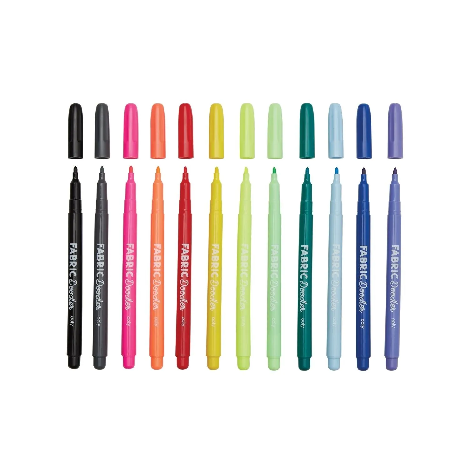 Ooly Fabric Doodlers Markers - Set of 12