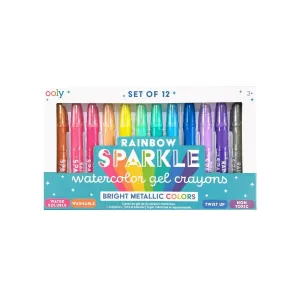 Ooly Rainbow Sparkle Watercolor Gel Crayons - Set of 12