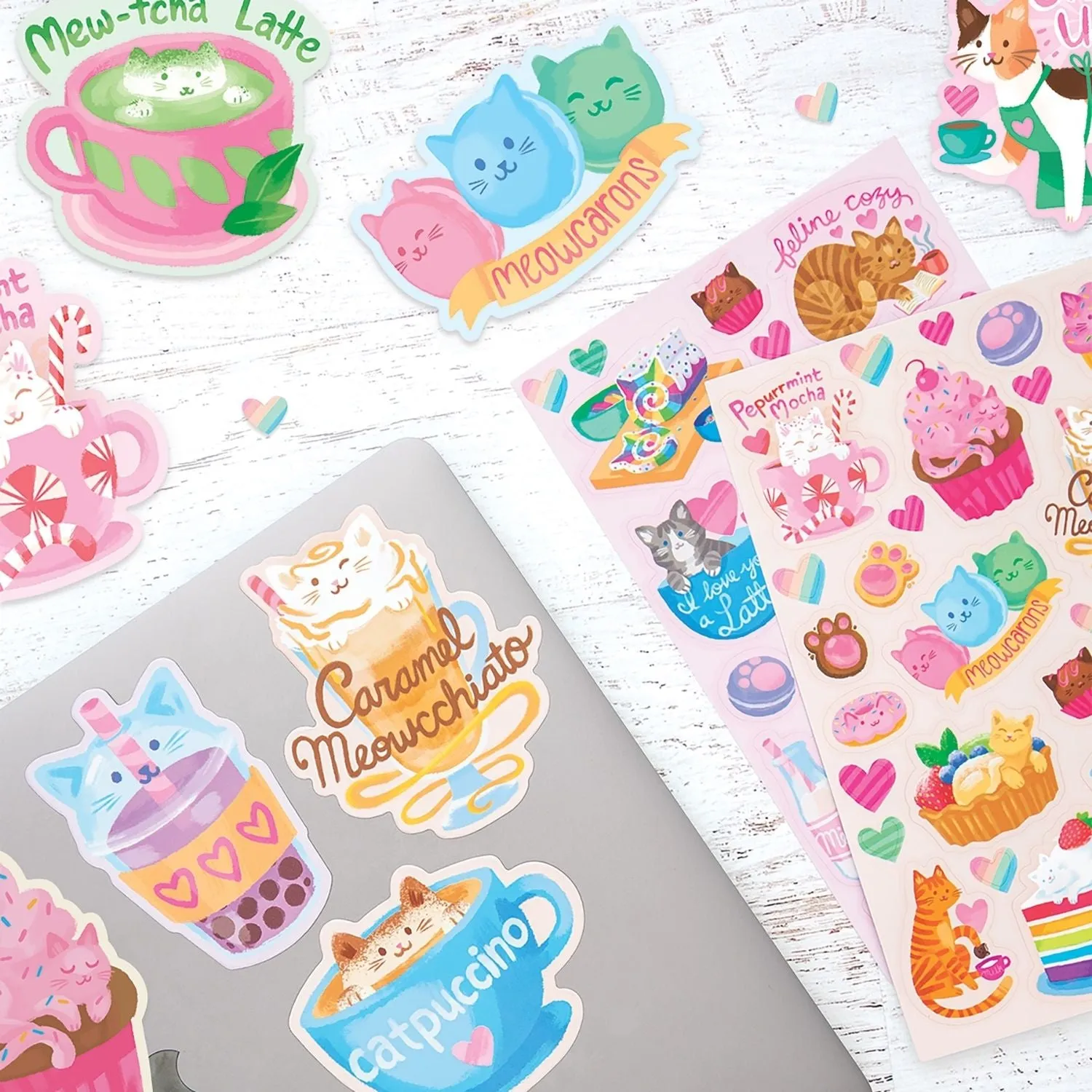 Ooly Stickiville Scented Stickers | Cat Cafe