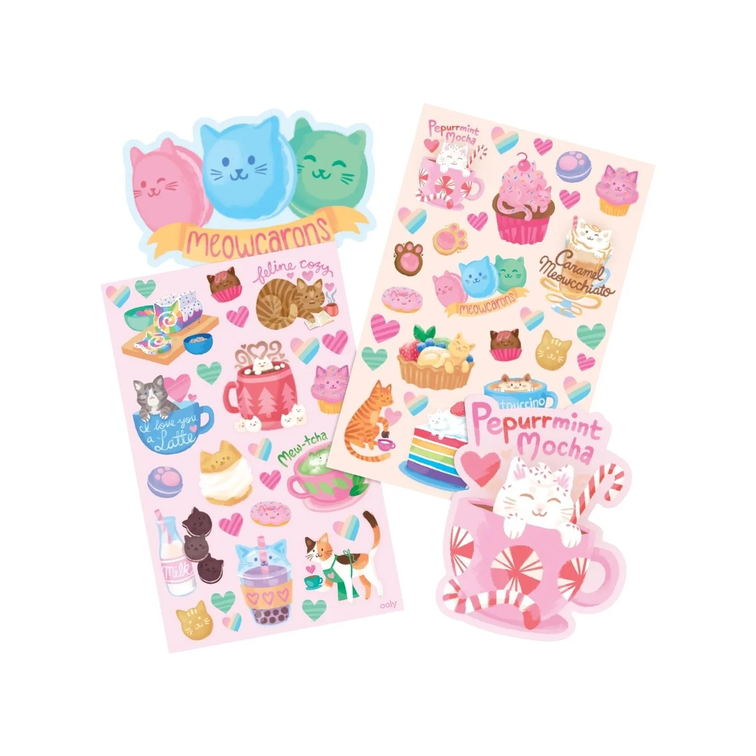 Ooly Stickiville Scented Stickers | Cat Cafe