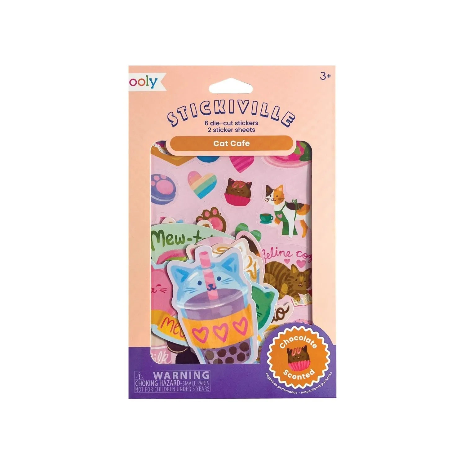Ooly Stickiville Scented Stickers | Cat Cafe