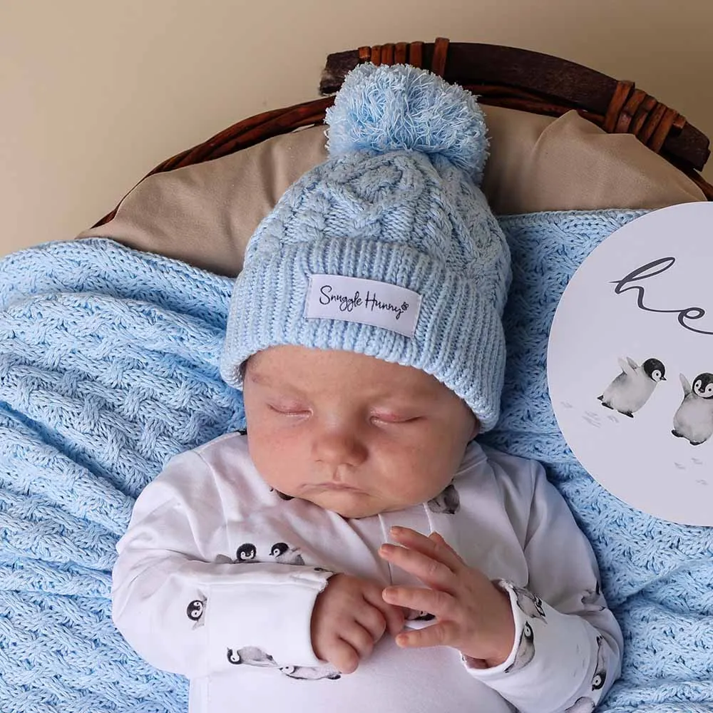Organic Knit Beanie | Baby Blue