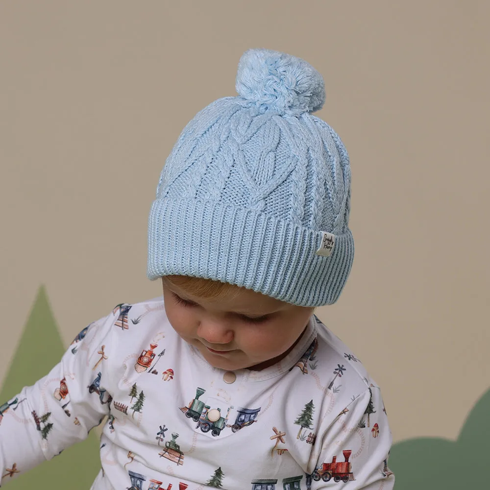 Organic Knit Beanie | Baby Blue